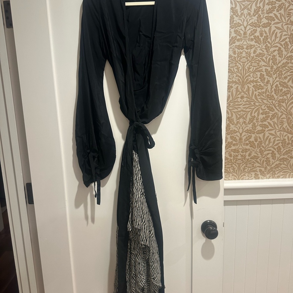 Elegant Black and White Women's Dress